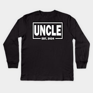 uncle est 2024 Kids Long Sleeve T-Shirt